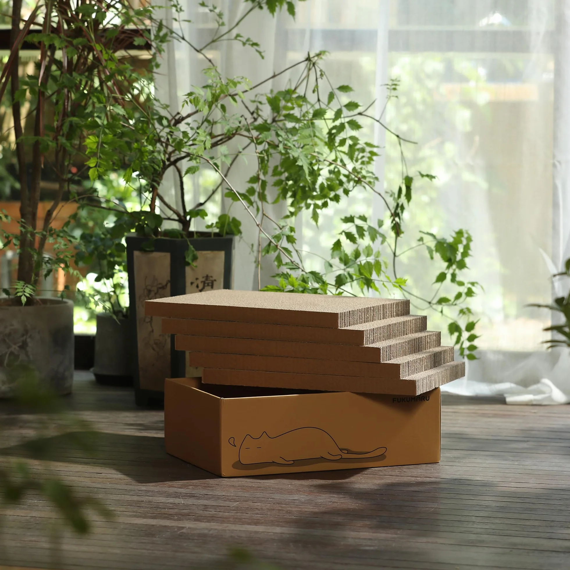 FUKUMARU Skrobak do kota 5 szt. odwracalny Scratch pad łóżko