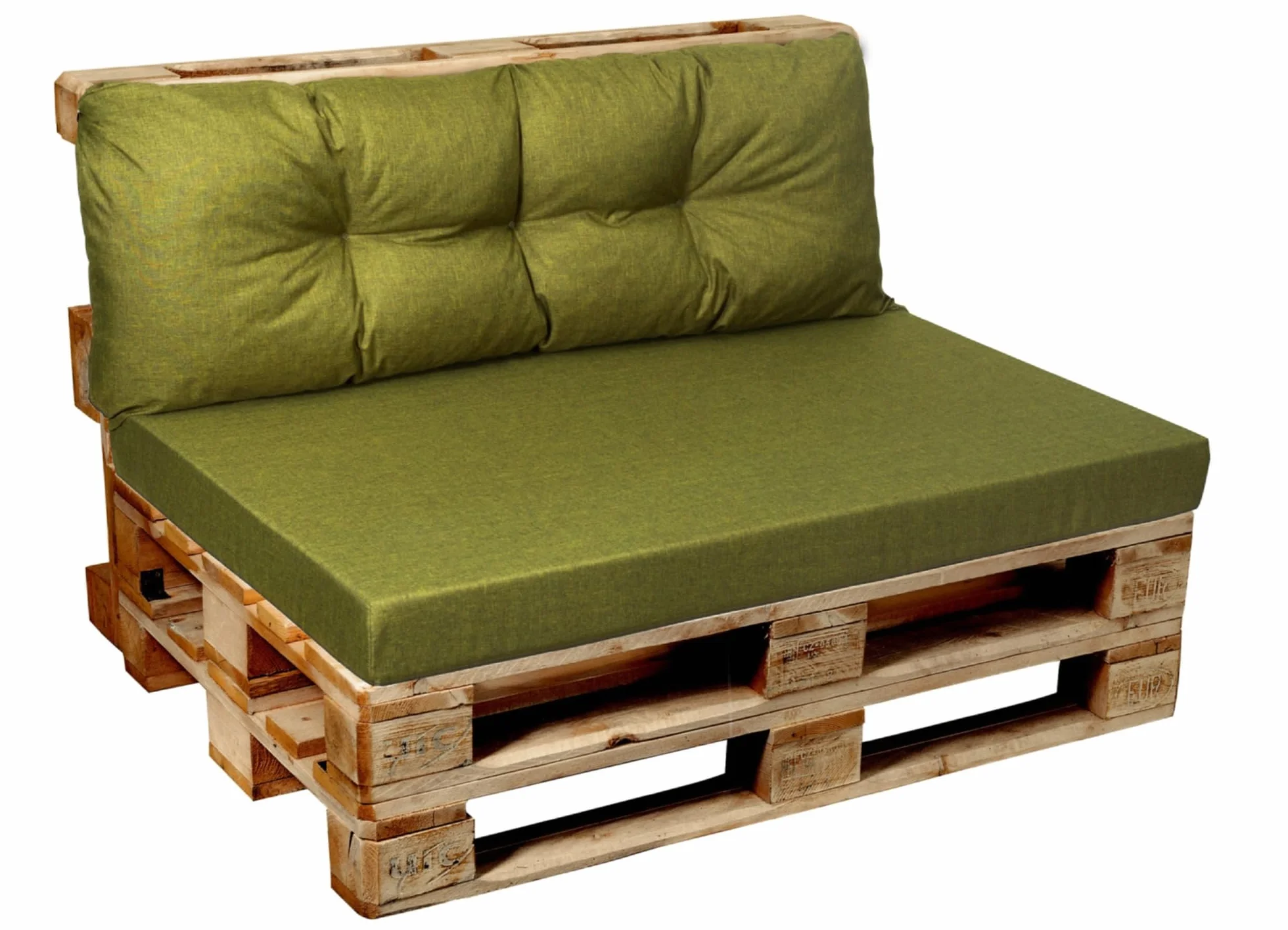 Poduszki na euro palety, poduszki na sofę z palet, siedzisko, oparcie lub zestaw, Płaskie + pikowane (Siedzisko Płaskie 120x40, Limonka)