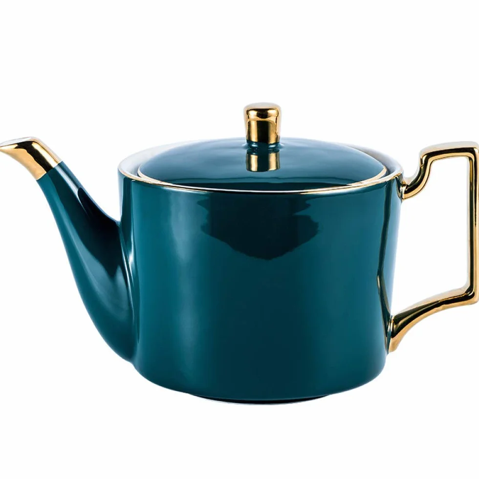 Dzbanek do mokki, zielona glazura dzbanek do kawy ceramiczny czajniczek Drinkware królewskie wesele narzędzia zestaw garnków do herbaty zastawa stołowa prezenty, dzbanek do herbaty Present