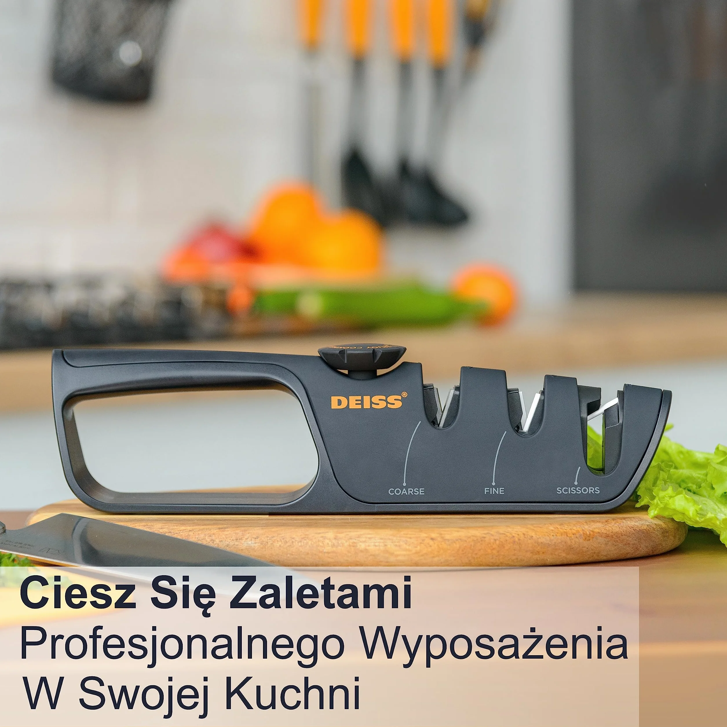 Ostrzałka do noży z regulowanym kątem ostrzenia Deiss PRO - Ręczne ostrzałki do noży kuchennych, ostrzałka do noży kuchennych, Ostrzałka do noży kieszonkowych - Naprawa, przywracanie